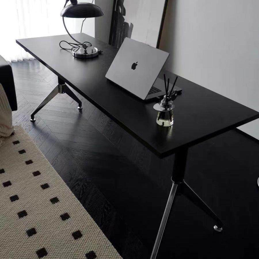 电脑桌台式简约家用书桌餐桌现代轻奢办公洽谈桌椭圆会议桌工作台