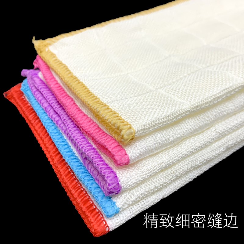 加厚洗碗布不沾油商用厨房抹布竹炭纤维竹签T维25麻布家用