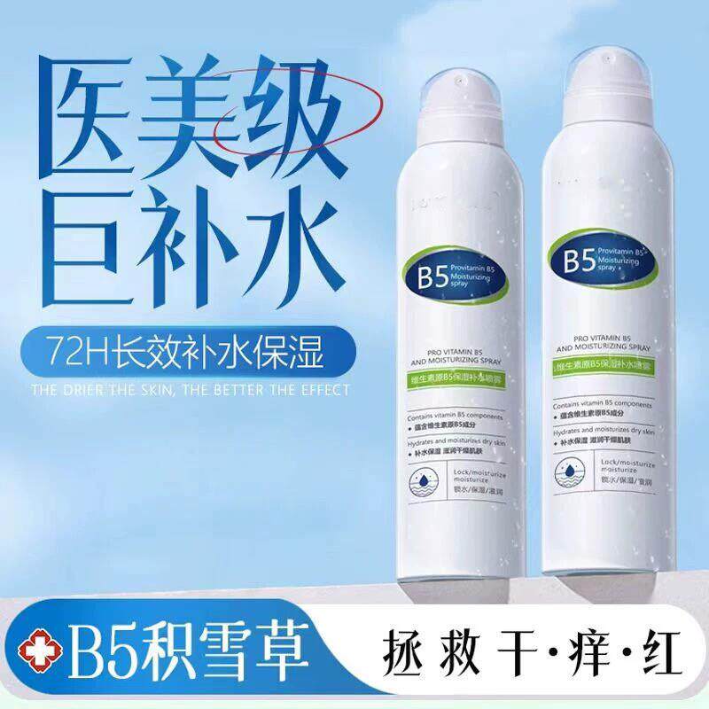 B5积雪草保湿喷雾小分子玻尿酸保湿化妆前湿敷舒缓修护爽肤水男女