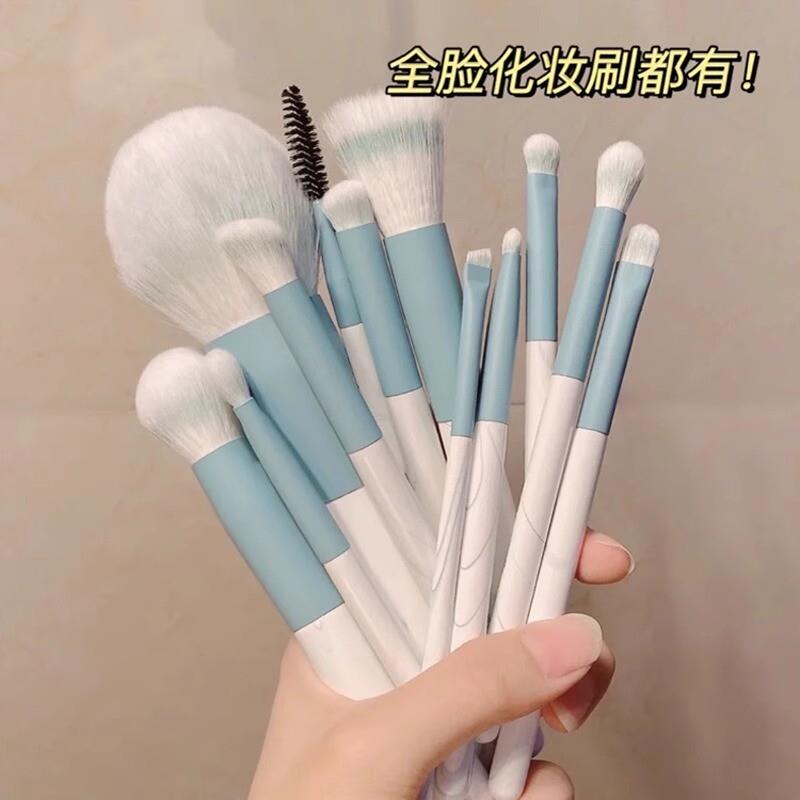 莫兰迪沧州12支化妆刷套装全套正品软毛眼影腮红散粉刷子工具便携