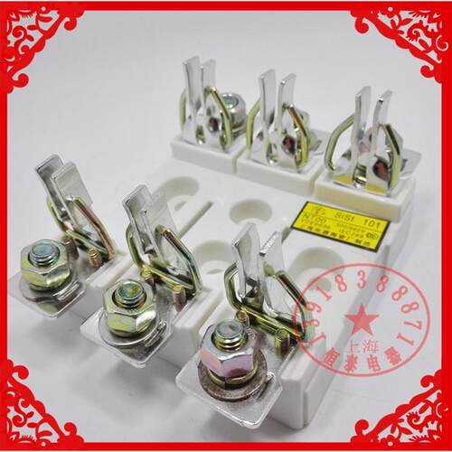 NTOO座三连体熔断器底座 熔断体座 熔芯座 NT00座 RT16-00座 3P