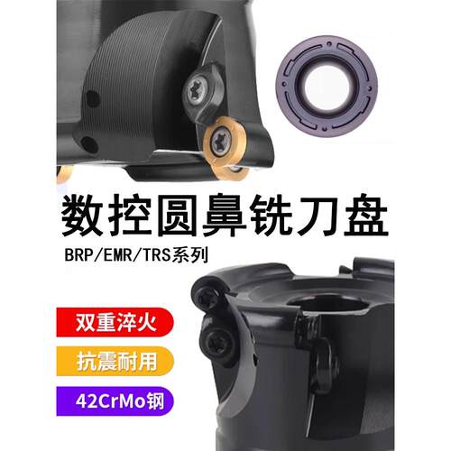 50R5圆鼻铣刀盘63R6飞刀盘EMR刀盘TRS/EMRW R50/R63/R80/100/125