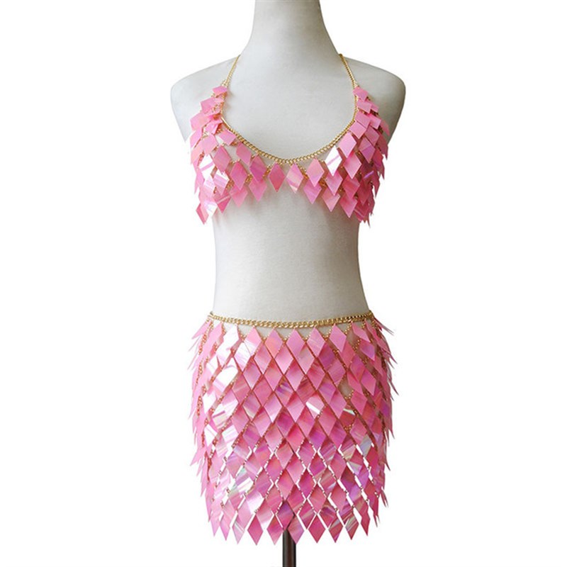 现货Rb Sequis Lady Outfits Halter V-e Ba Cis Se