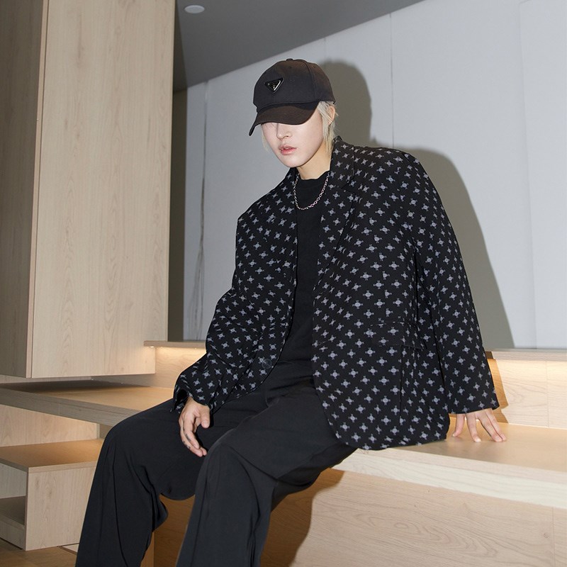 现货黑色西装外套男潮高级感发型师男装轻熟风fit休闲西服