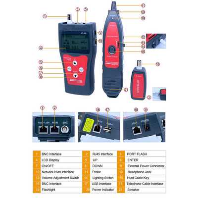 现货Multi-fuctioal LCD etwork Cable Tester RJ11 RJ45 Wire Le