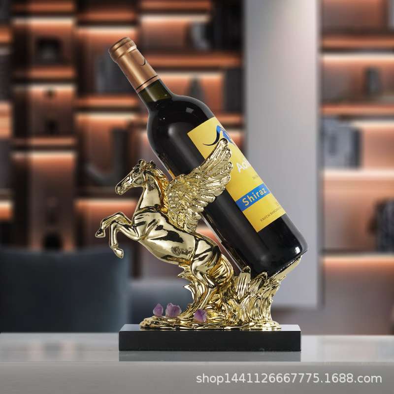 马到成功红酒架摆件客厅酒柜餐边柜轻奢高级感家居饰品乔迁送礼
