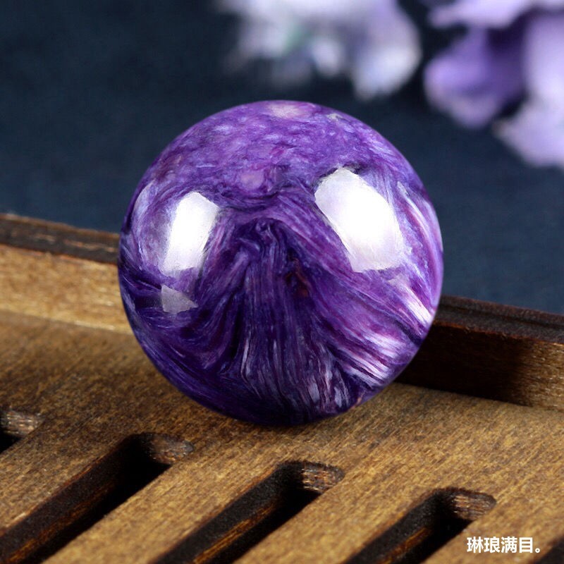 日本品质收藏级天然原矿紫龙晶圆珠散珠手链女手串隔珠水晶珠子紫