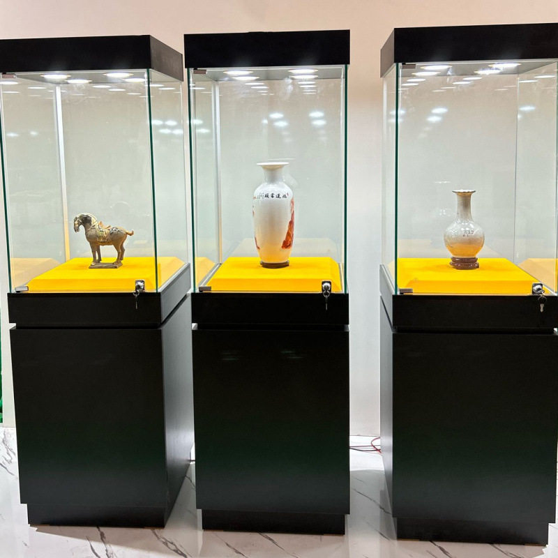 木质博物馆柜台文物古玩董收藏纪念饰品玉瓷器珠宝玻璃展示垒德株