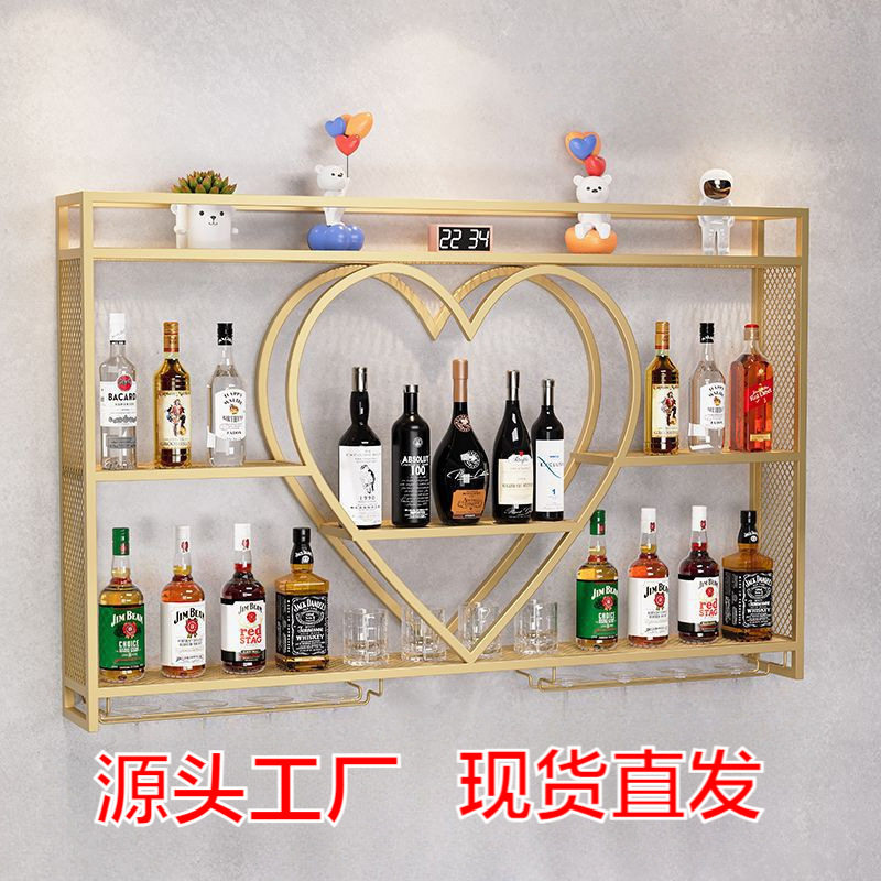 酒柜酒架挂墙欧式墙上家用餐厅悬挂架子多层储物挂式化妆品壁挂架