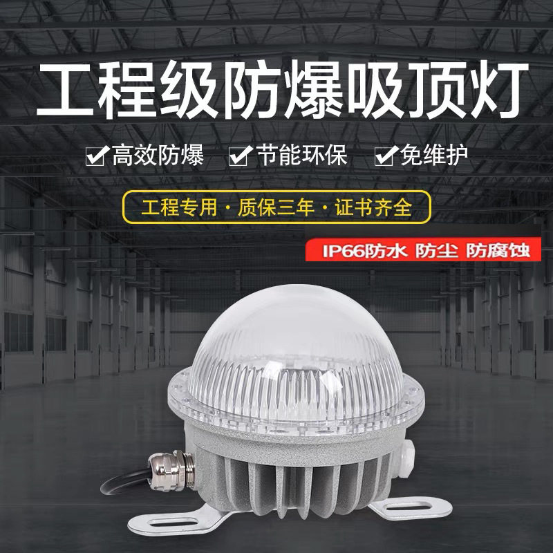 LED防爆吸顶灯防腐36V应急15W20瓦加油站电厂仓库车间防爆灯节能