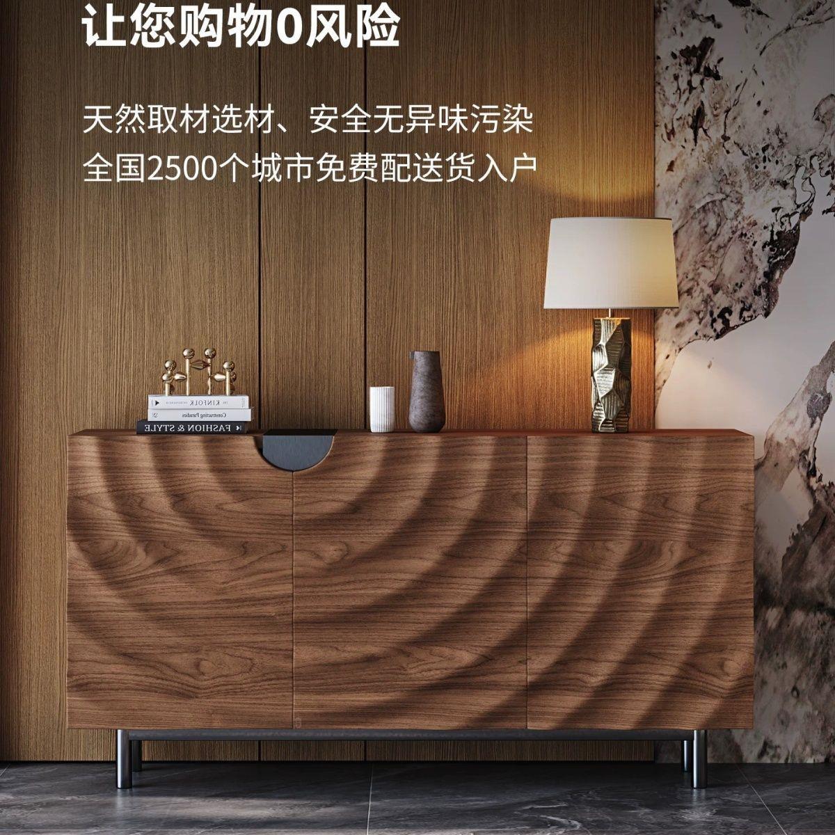 中古风实木玄关柜收纳餐边柜