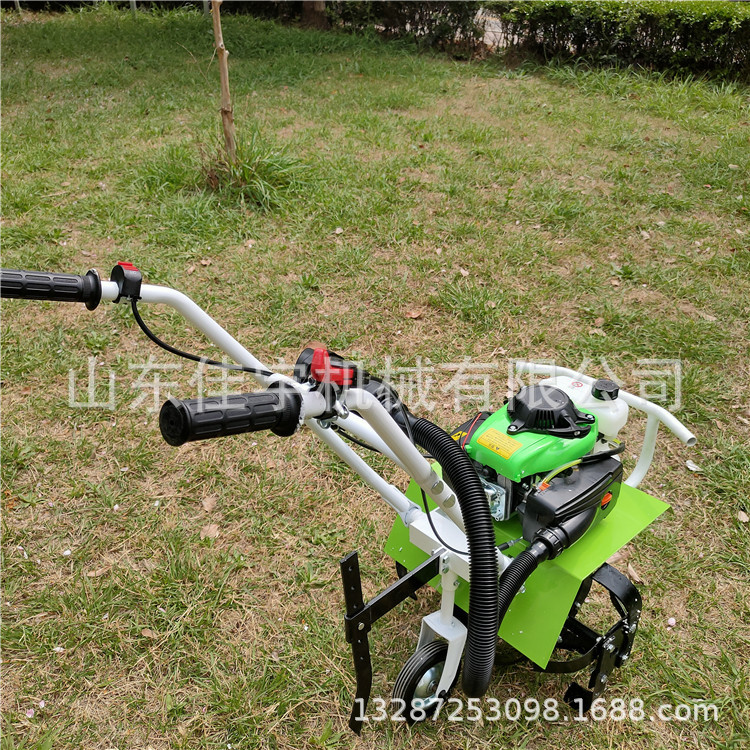 苗圃微型松土机四冲程汽油锄地机 小型手推式微耕机