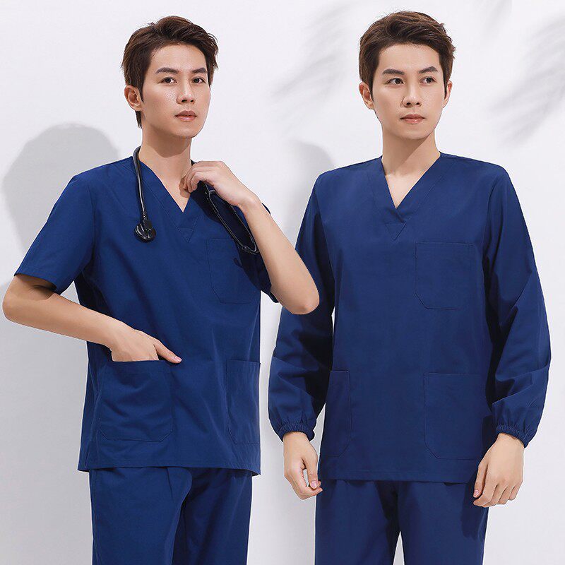 速发男洗手衣口腔医生护士手手室夏款长袖薄季刷术工作制服