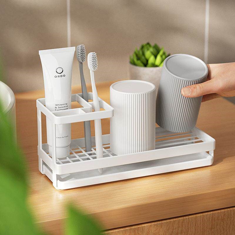速发直销新款简约浴室牙杯牙刷架子创意漱口杯牙具收纳电