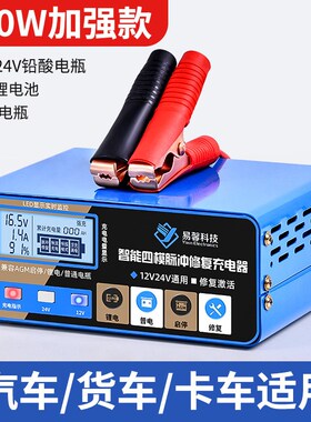 速发瓶车电汽1v224v铅酸锂电货车蓄纯铜机芯智能充