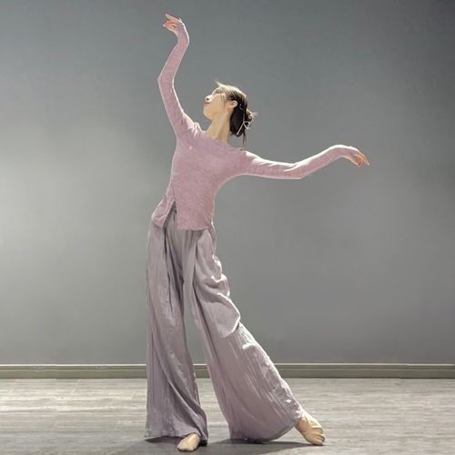 速发中裤古典舞蹈裤宽子松飘逸直筒阔腿国春夏舞形体练功服长裤