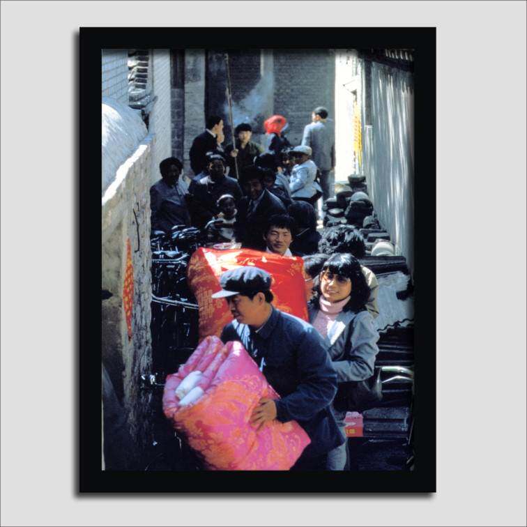 速发老北京胡同火锅店装饰画照片有框画复古怀旧酒吧饭店挂画墙壁