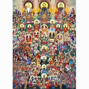 速发家用供奉水陆画道场案子法坛挂图三清神仙道总真总坛挂画