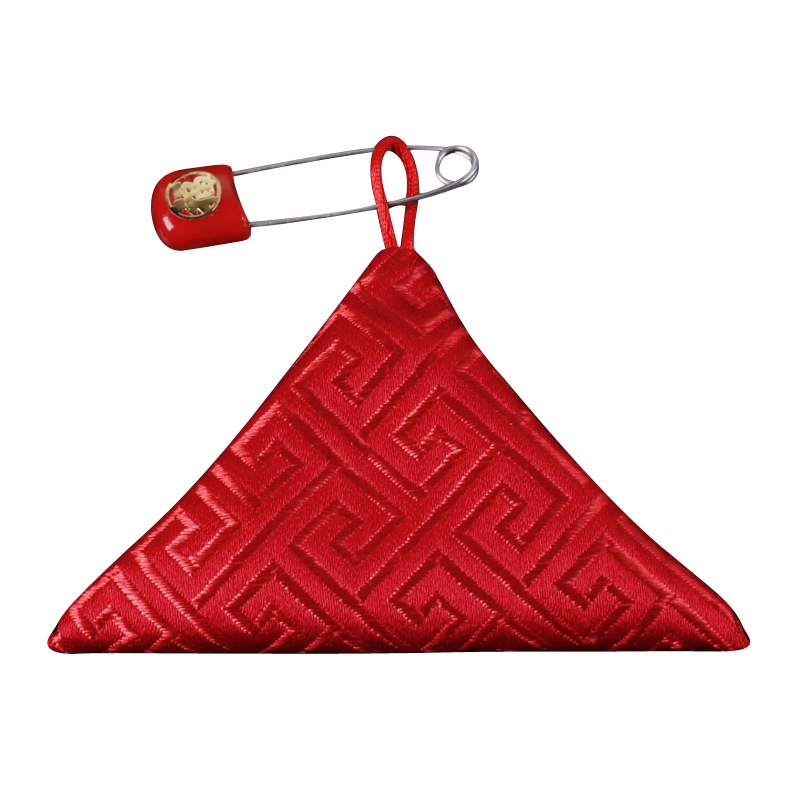 速发装角袋婴儿锦囊手身胎毛空袋宝宝三胎发袋随工刺绣荷包