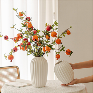 速发花感白色花瓶花瓶摆件客厅插陶高级瓷法式复古欧式中式牡丹冬