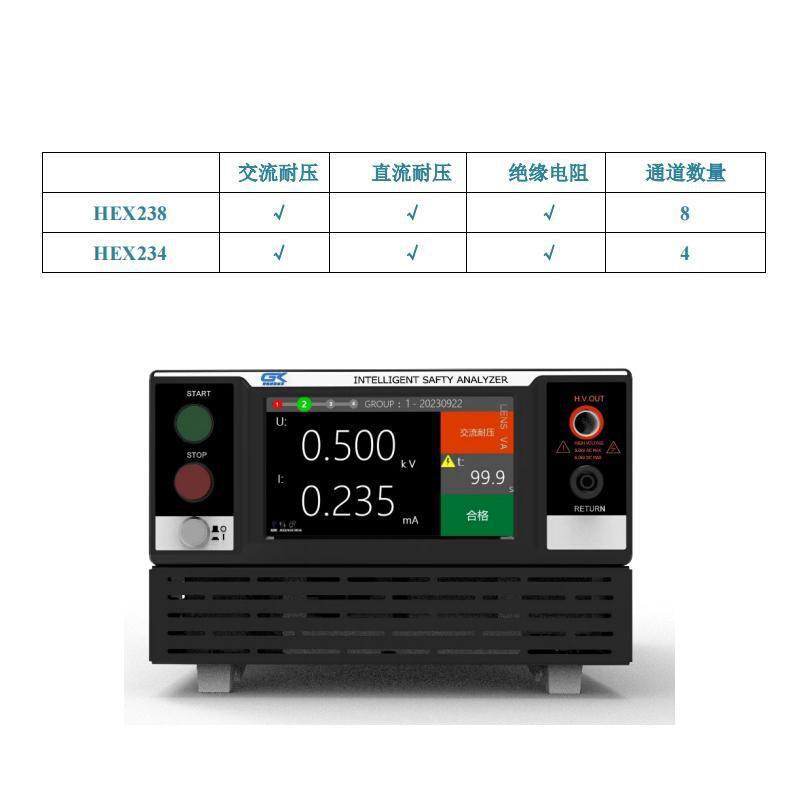 青岛海思HEX238/HEX234多通道8通道交直流耐压绝缘测试仪