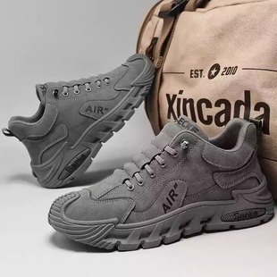 男鞋春秋新款男士舒适休闲鞋潮流百搭简约运动鞋一脚蹬潮鞋工作鞋