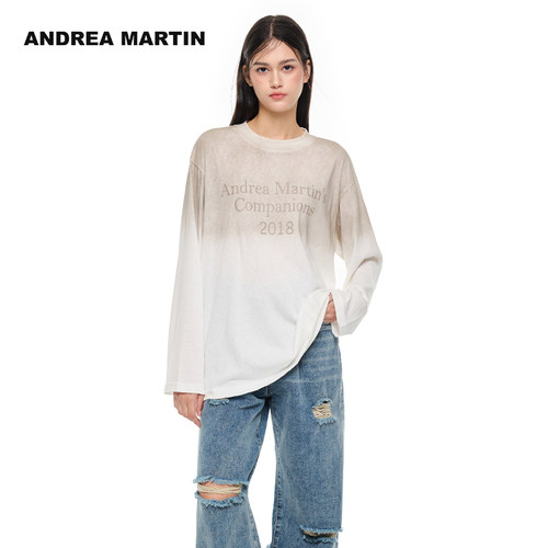 水洗logo印花长T