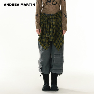 【李雪琴同款】ANDREA MARTIN2025秋冬新款休闲工装裤可拆卸宽松