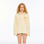 米色风景直喷印花翻领时尚 ANDREA MARTIN秋冬新款 宽松百搭卫衣