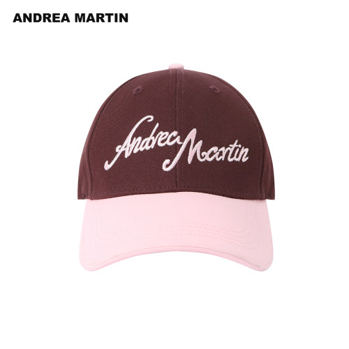 ANDREA MARTIN 经典男女同款帽子简约拼色品牌刺绣鸭舌帽