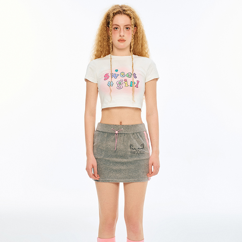 ANDREAMARTIN晕染字母印花短袖