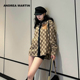 撞色肌理感格子可拆卸帽子休闲百搭衬衫 ANDREA MARTIN秋冬新款