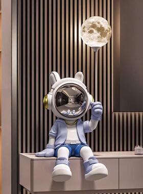宇航员宇航员地板站立坐姿摆件电视柜入口大厅送给朋友乔迁新居高