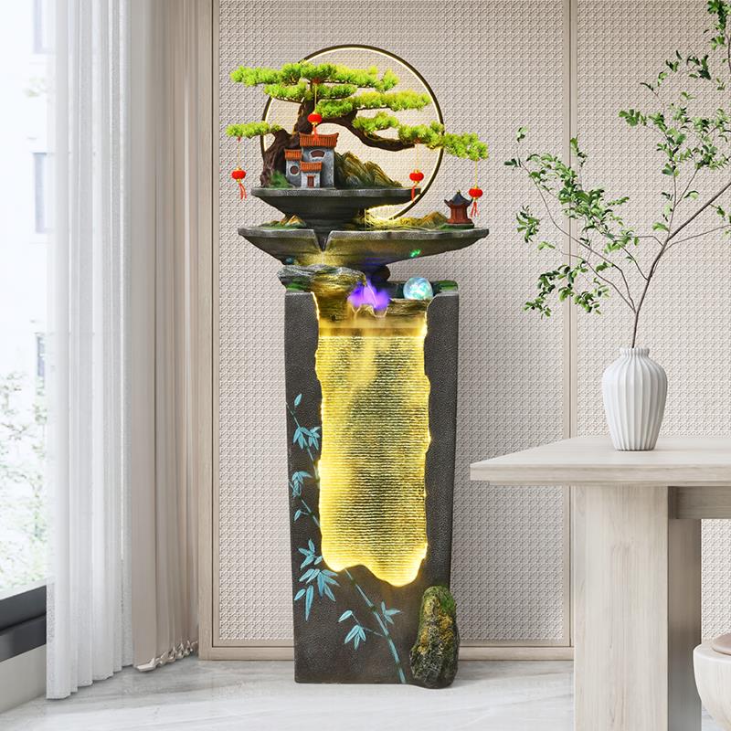 水幕墙屏风假山水摆件流水生财玄关客厅装饰水景风水轮循环水招财