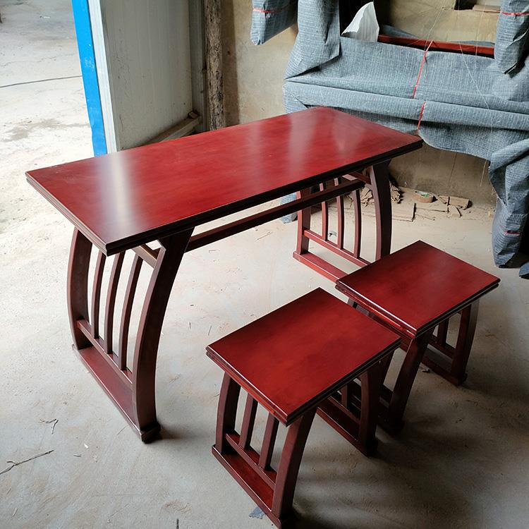 新中式国学桌实木写毛笔字书法桌子学生课桌书桌国学馆培训班桌椅