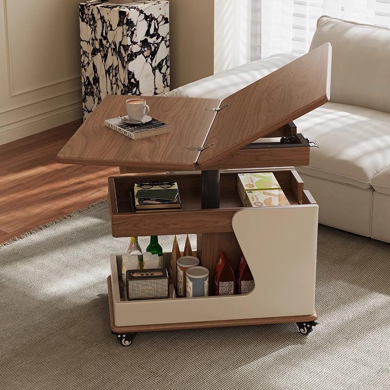 客厅沙发边几柜可升降折叠移动推车带轮小户型阳台茶几桌2025新款