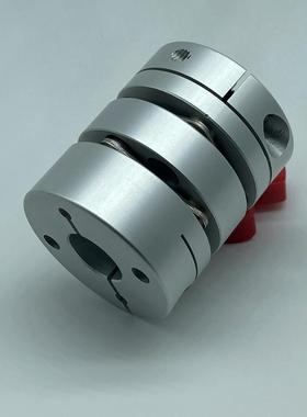 外径D50双膜片联轴器 长度L58 单膜 弹性簧片 大扭矩 夹紧式 传动