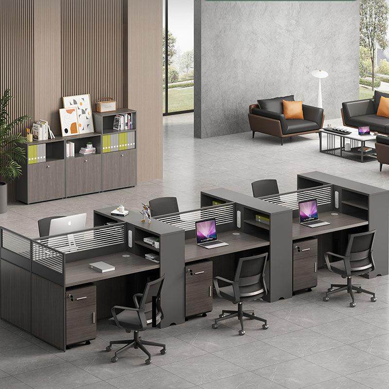 办公桌员工位简约屏风卡座四2人位财务职员桌椅组合套装4/6人家俱