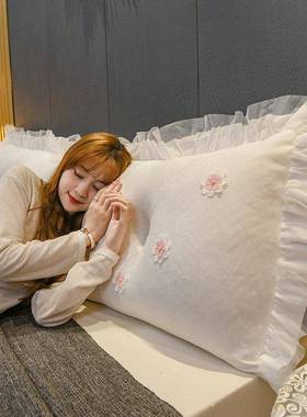 韩抱版靠垫花朵枕靠宿舍qmf01040床头垫公主风床拆头靠背可洗榻榻