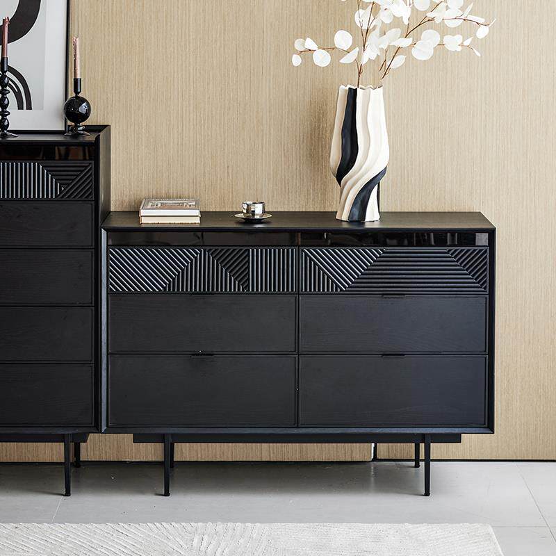 轻复MCA550-B奢木六斗柜客厅靠墙古纳柜实现代简约卧室主收卧大容