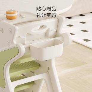 乐婴功坊宝宝餐椅婴儿家用儿童多成C-CZY007长椅习吃饭高脚餐桌椅