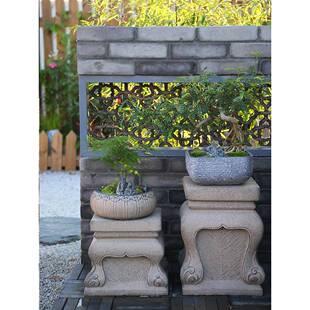 户外花园庭院摆F040件口台人造石墩凳布子别墅阳门置小花盆装饰品