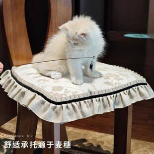 垫餐椅2形025季款高级复古法式中古风四通用防滑轻奢马蹄椅子坐垫
