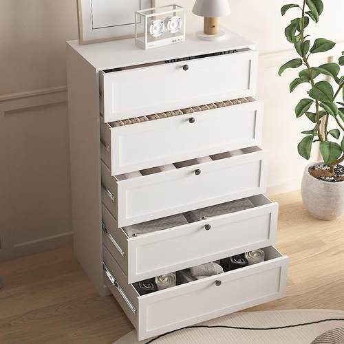 家斗柜柜客厅纳卧DZS-1230室收纳柜简约现代五斗抽屉柜床用尾铁艺