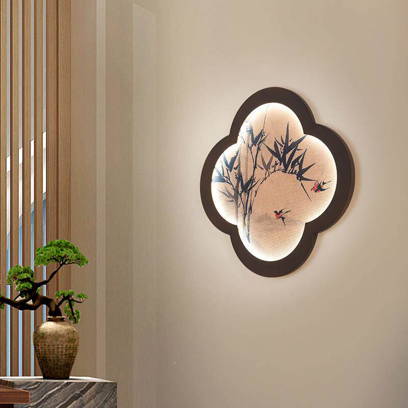 宋式美楼学壁画灯客背厅景墙灯新659中式禅意梯过道壁灯复古风玄