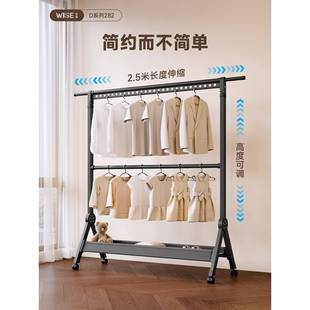 名至中风双古加层地款 晾衣FOL架覆古阳台家用上下两层衣架粗晾衣