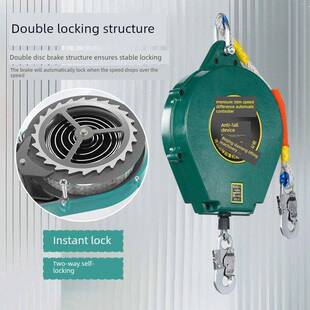 坠宏神工防器高空作业梯塔吊高空货PGU防坠器速差自锁器3/5/10/20