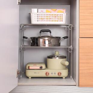 304不锈小储家电SDR50001分层置物架分厨房钢电器烤箱架子台面物