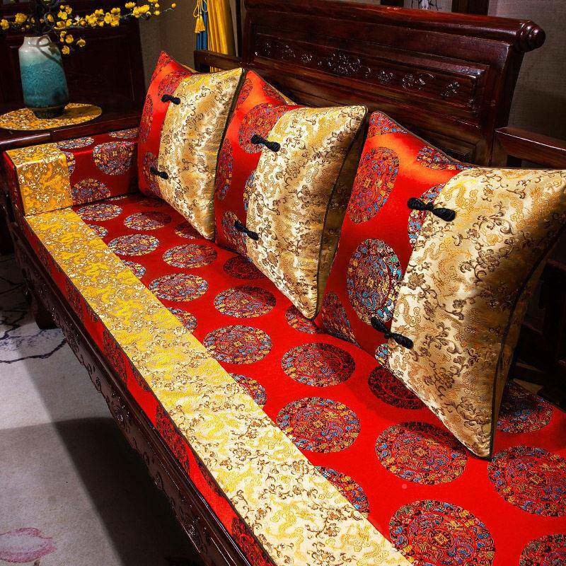 中式红木沙发坐垫中式实木家俱发垫加座厚FGTSFD_0垫罗汉床垫子新