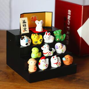 日本药师摆件十二生肖支招福开运龙年干046礼家居玄物关窑桌面装